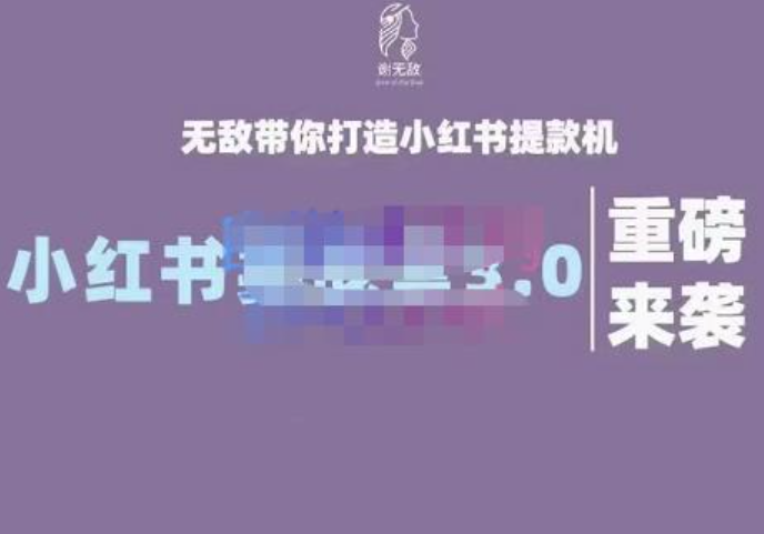 谢无敌小红书实战营3.0，无敌带你打造小红书提款机