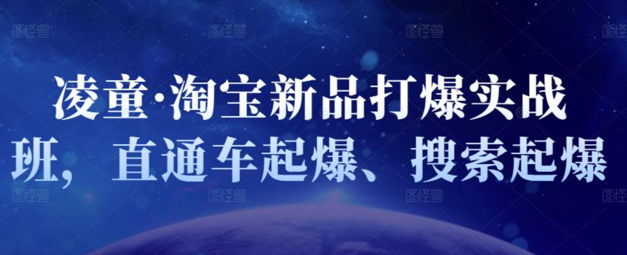 凌童·淘宝新品打爆实战班，直通车起爆、搜索起爆