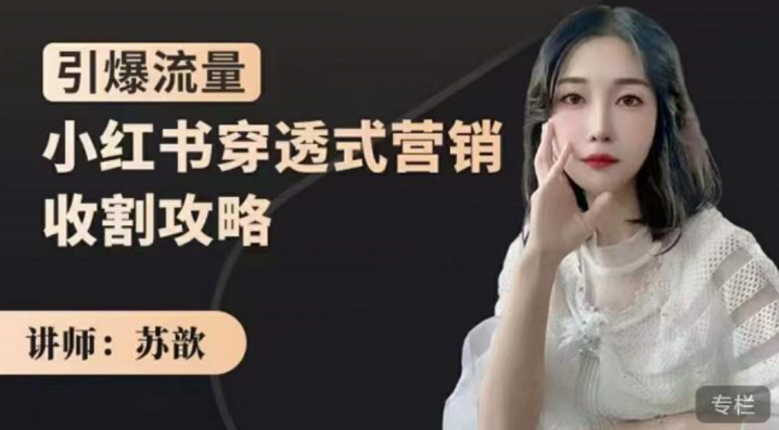 苏歆小红书穿透式营销收割攻略