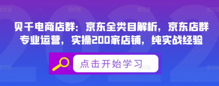 京东店群专业运营，实操200家店铺纯实战经验