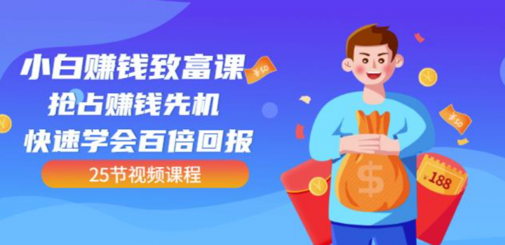 小白赚钱致富课：抢占赚钱先机快速学会百倍回报