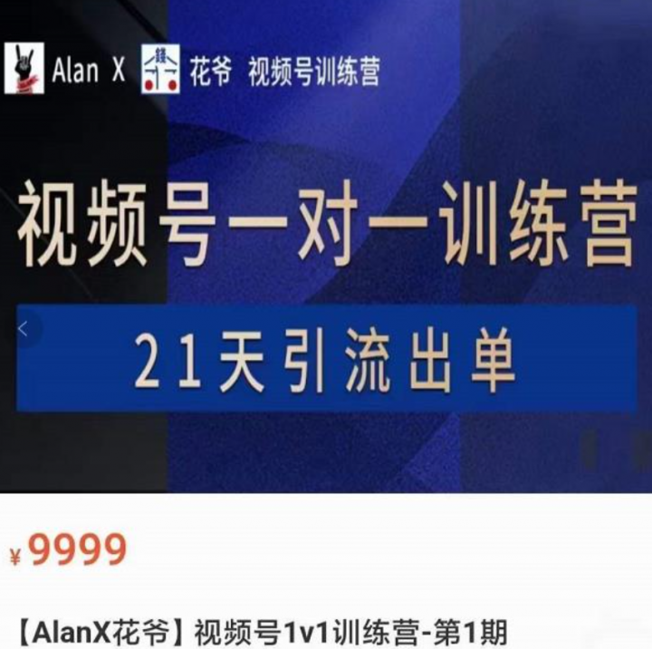 AlanX花爷·视频号引流出单训练营，视频号引流出单必杀技