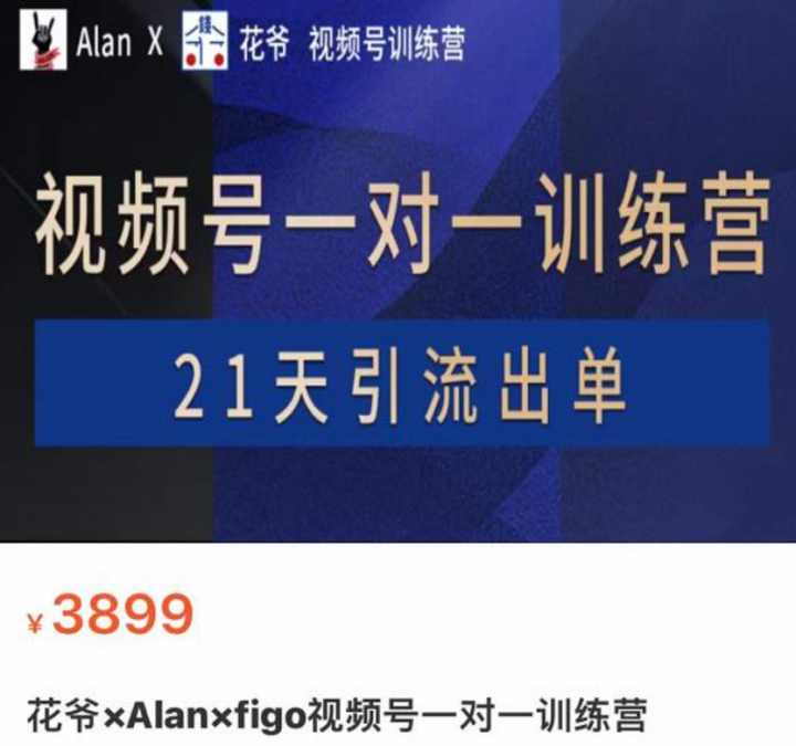 花爷×Alan×figo视频号训练营，带货，涨粉，直播，游戏