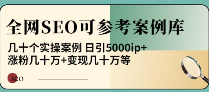 全网SEO可参考案例库，几十个实操案例日引5000ip