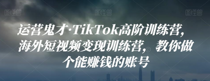 TikTok高阶训练营，海外短视频变现训练营