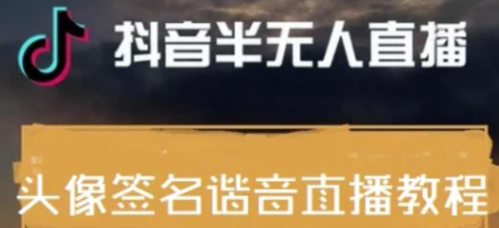 抖音头像签名设计半无人直播直播项目