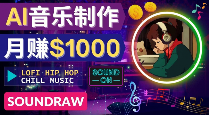使用AI软件制作Lofi Hip Hop Chill Music 月赚1000美元