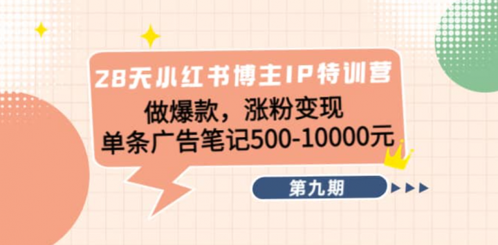 28天小红书博主IP特训营《第9期》
