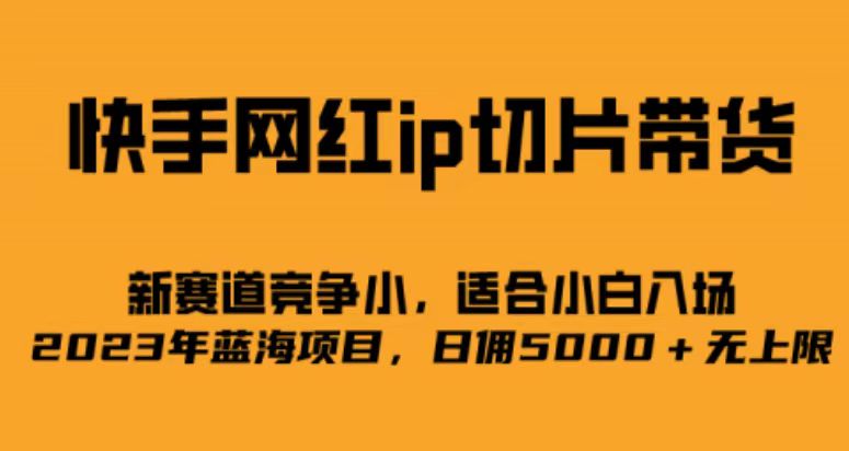 快手网红ip切片新赛道，竞争小，适合小白 2023蓝海项目
